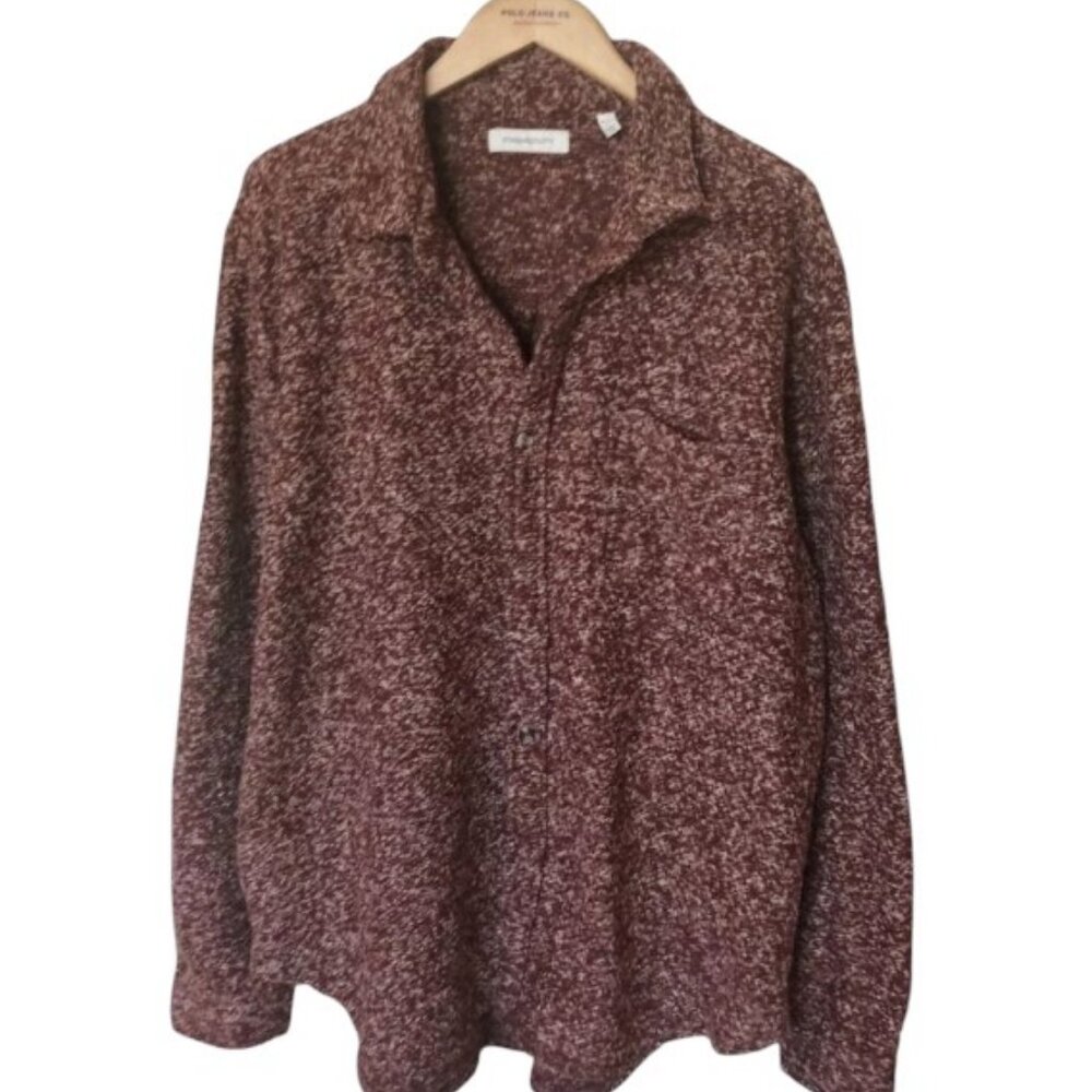 Standard/Cloth UO red textured woven knit shacket size M